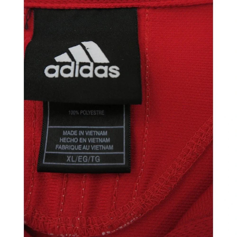 Adidas Mens Long Sleeve Polo Shirt Red Performance Golf XL‎